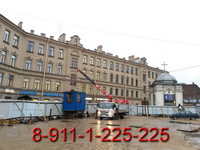 Перевозка манипулятором на Сенную площадь г.Санкт Петербург модуля охраны (бытовка 2*3м)
